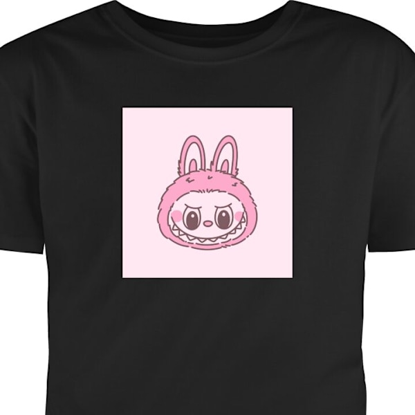 Barn-T-shirt | Bekväm T-shirt för Barn Labubu Zodiac Bunny E svart 7-8 År