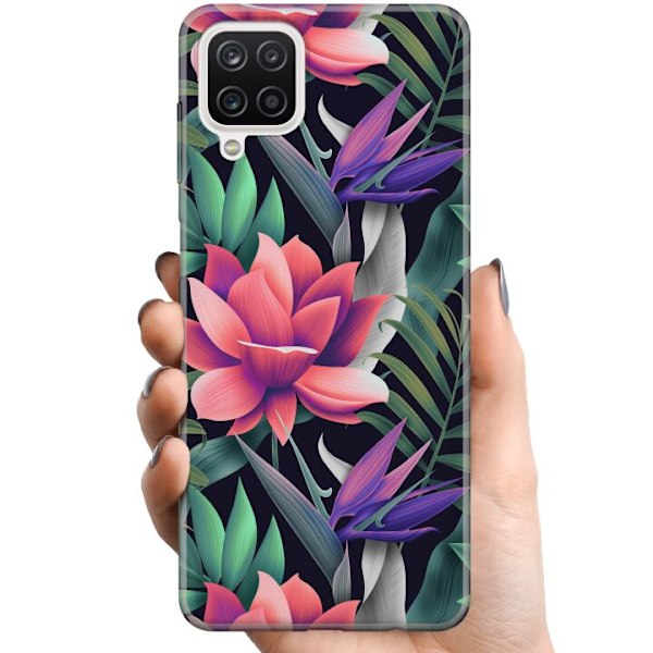 Samsung Galaxy A12 TPU Mobilskal Blommor