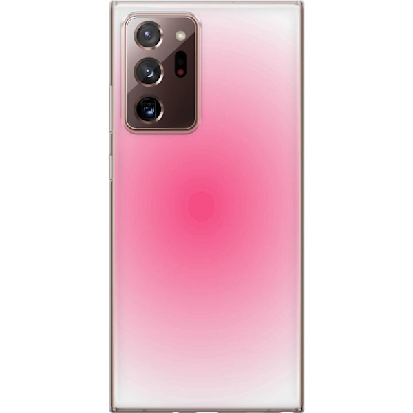 Samsung Galaxy Note20 Ultra Läpinäkyvä kuori Pinkki Pilvi