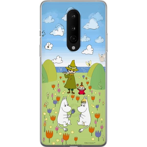 Kompatibelt Mobildeksel til OnePlus 8 Mumin i blomsteräng grønn