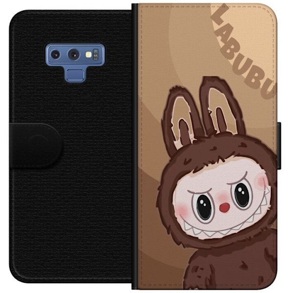 Samsung Galaxy Note9 Tegnebogsetui Labubu Skyde Sød - Hvid og Blå Design med Sød Stil