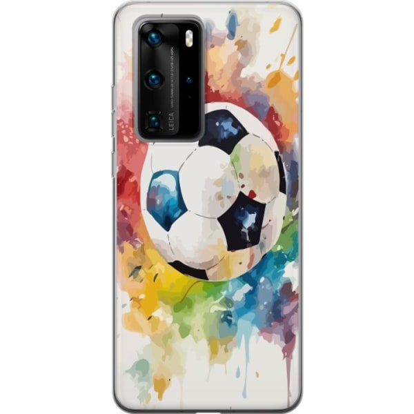 Huawei P40 Pro Gjennomsiktig deksel Fotball