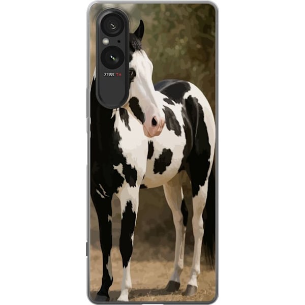 Sony Xperia 5 V Genomskinligt Skal Vacker Häst – elegant illustration av hästmotiv