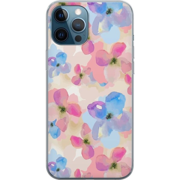 Apple iPhone 12 Pro Genomskinligt Skal Blomsterlyx