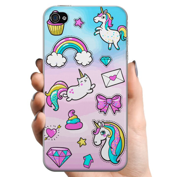 Apple iPhone 4 TPU Mobilcover Unicorn