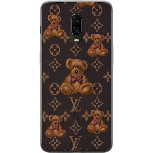 OnePlus 6T Gennemsigtig cover Louis Vuitton Teddybjørn Mønster Luksus Mode Design Populært Motiv Mode Trend Luksuriøse Accessories