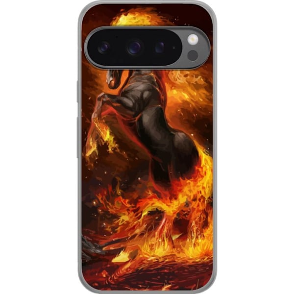 Google Pixel 9 Pro XL Gennemsigtig cover Flame Hest