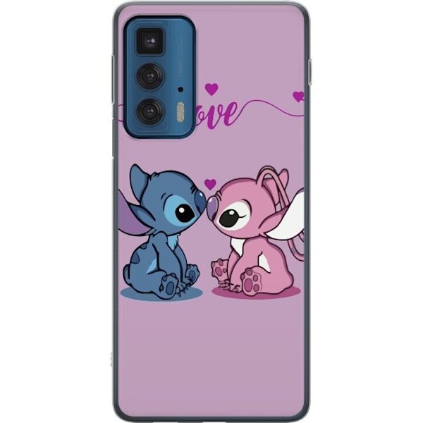 Motorola Edge 20 Pro Läpinäkyvä kuori Lilo & Stitch – Angel Edition
