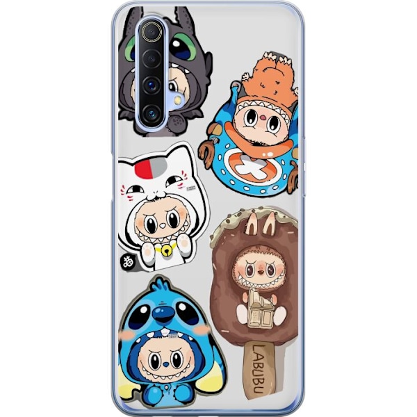 Realme X50 5G Läpinäkyvä kuori Labubu hahmokokoelma - Pop M