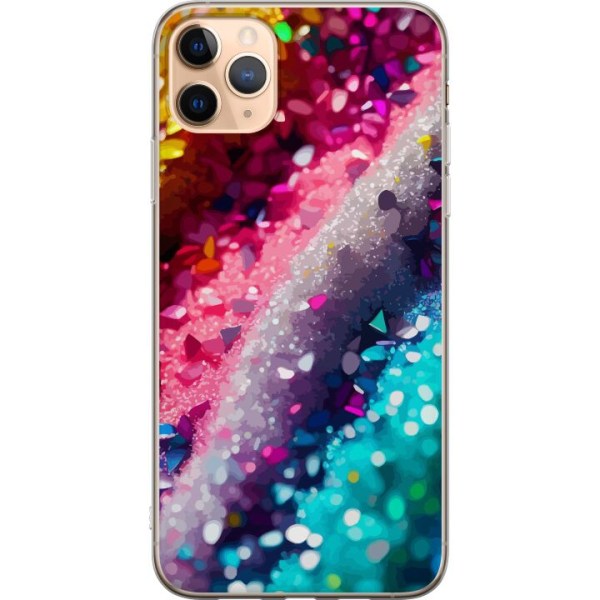 Apple iPhone 11 Pro Max Läpinäkyvä kuori Glitter