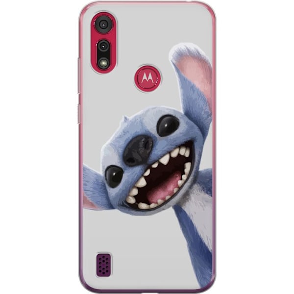 Motorola Moto E6s (2020) Genomskinligt Skal Stitch i Fart – Kawaii Design för Fans & Barn
