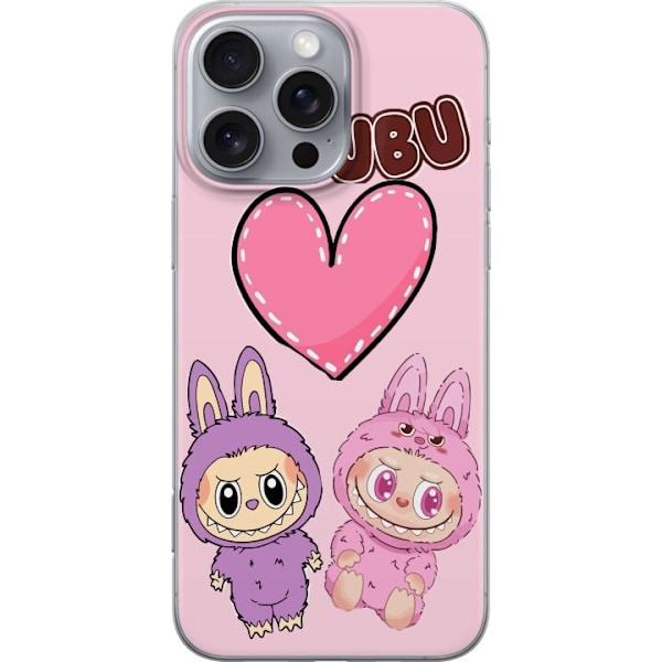 Apple iPhone 16 Pro Max Gennemsigtig cover Labubu Pink Monster