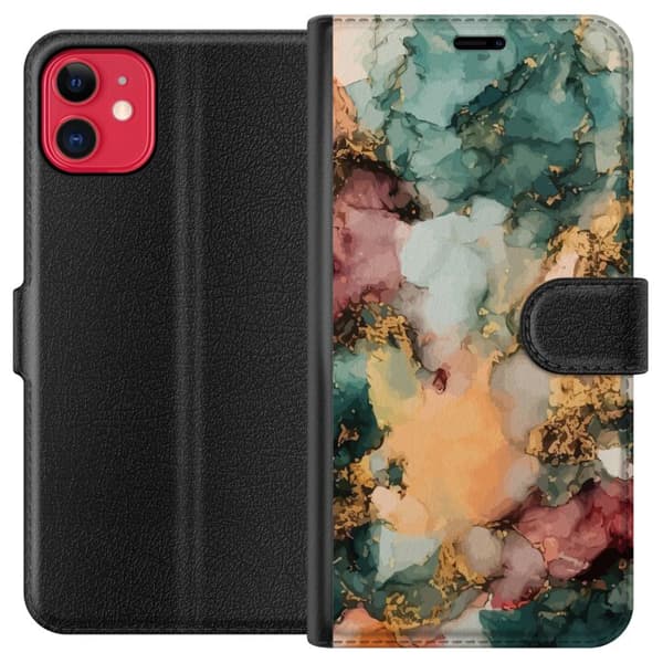 Kompatibel Tegnebogsetui til Apple iPhone 11 Marmor