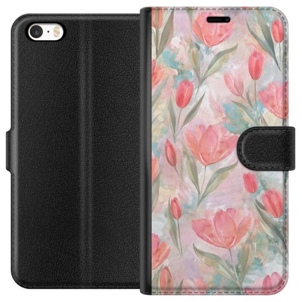 Kompatibel Tegnebogsetui til Apple iPhone SE (2016) Tulips in Bloom
