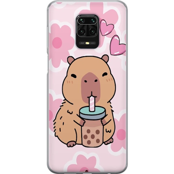 Xiaomi Redmi Note 9S Läpinäkyvä kuori Kawaii Capybara Sydä