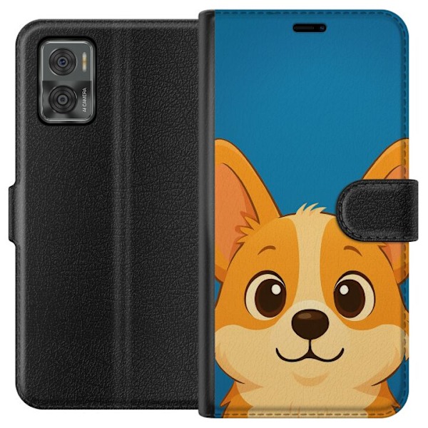 Motorola Moto E22i Plånboksfodral Hello Corgi