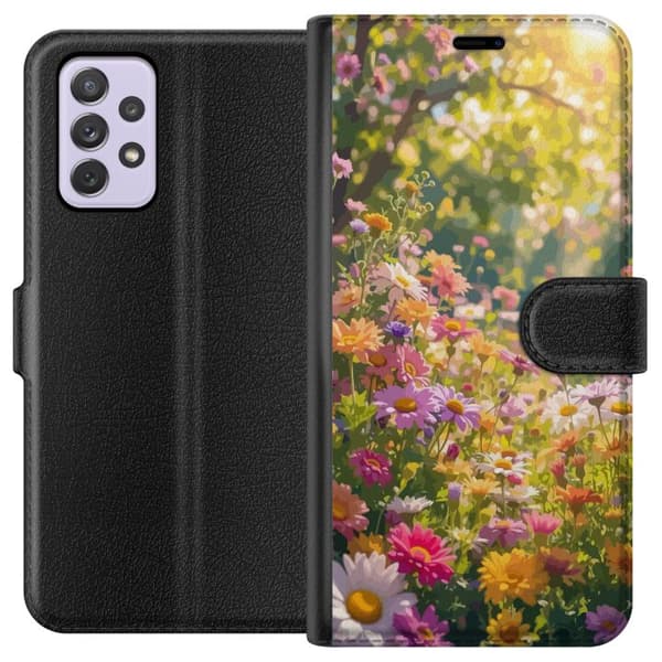 Kompatibelt Plånboksfodral till Samsung Galaxy A52s 5G Floral Pattern
