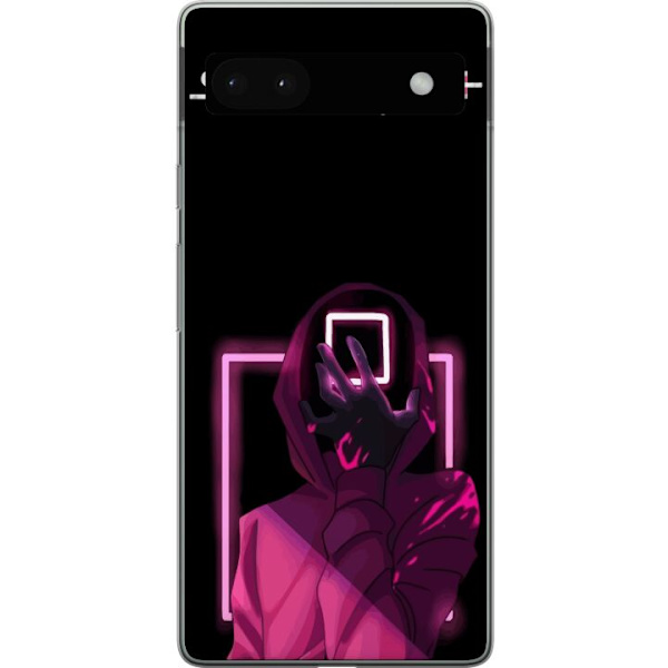 Google Pixel 6a Läpinäkyvä kuori Squid Game Teema Suosittu Sarja Motiivi Graafinen Ikoninen Suunnittelu Aasialainen Popkulttuuri Jännitys Draama