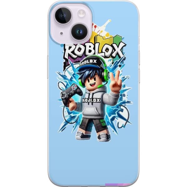 Kompatibelt Mobildeksel til Apple iPhone 14 Roblox-gamerkarakter med headset og kontroller