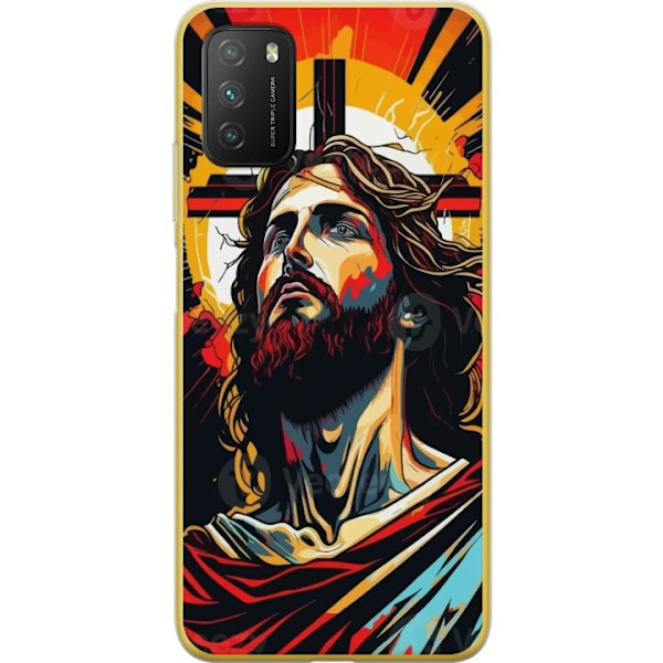 Xiaomi Poco M3  Gennemsigtig cover Jesus & Kort - religiøst motiv med dyb symbolik