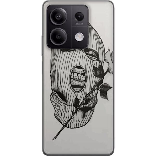 Xiaomi Redmi Note 13 Pro Läpinäkyvä kuori Hiihtomaski Ros Katutyö Muotoilu Graafinen Kuvio Jännitys Kaupunkityyli Katutaidetta Naamiaiset Symboli