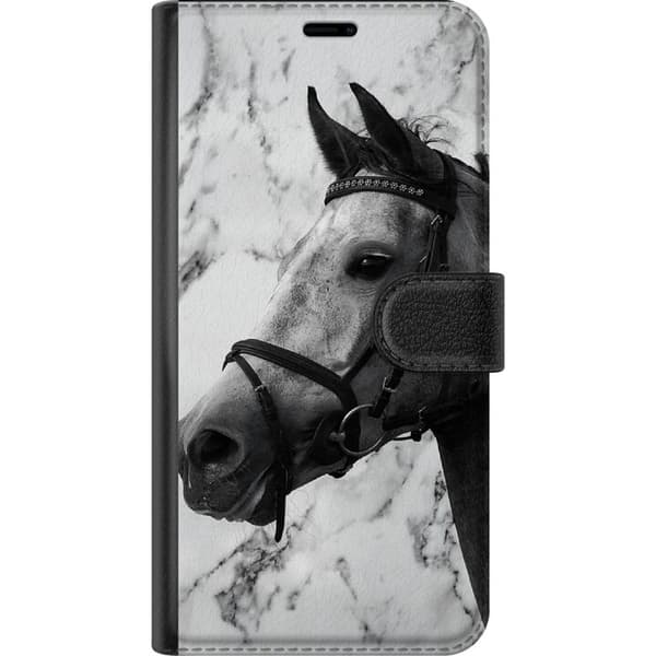 Kompatibel Tegnebogsetui til Apple iPhone 7 Marmor med hest