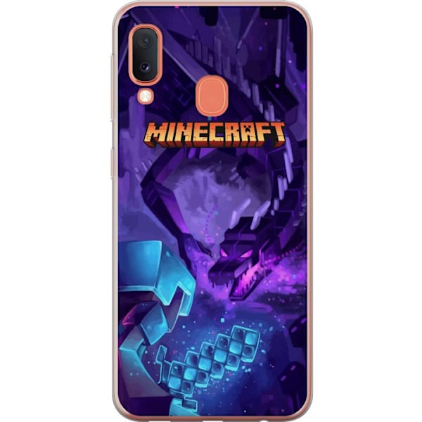 Samsung Galaxy A20e Läpinäkyvä kuori Minecraft