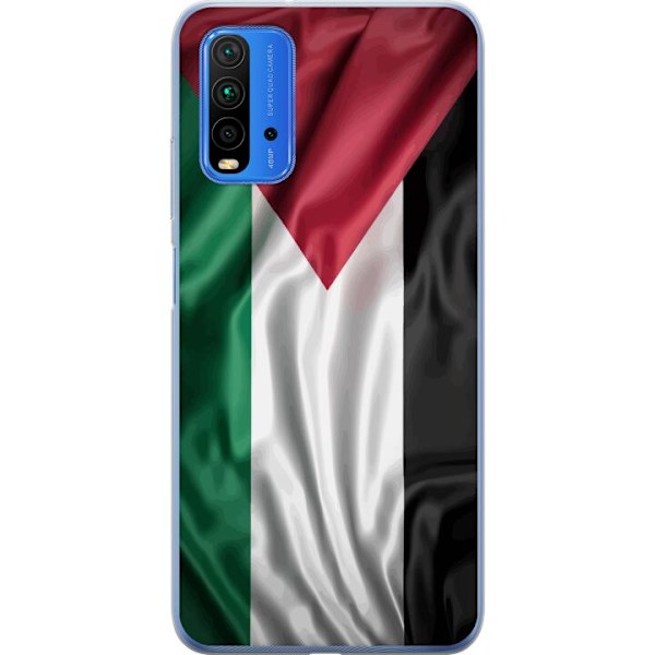 Xiaomi Redmi 9T Genomskinligt Skal Palestinaflaggan – ikoniskt frihetsmotiv i rött, svart, vitt och grönt