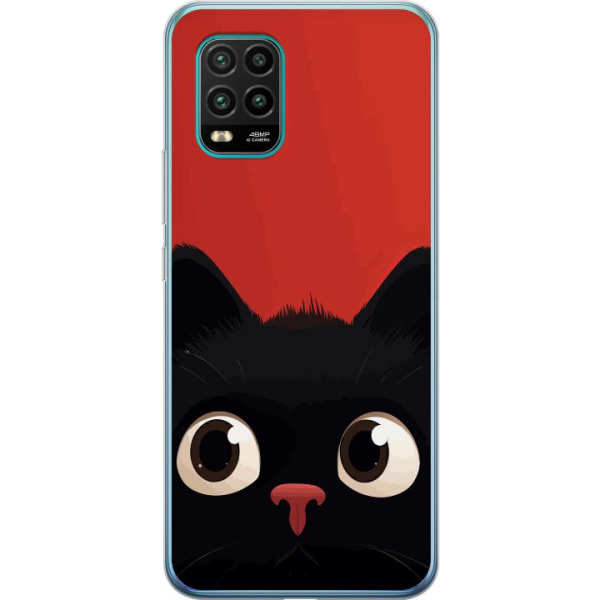 Xiaomi Mi 10 Lite 5G Läpinäkyvä kuori Leikkisä Kissa