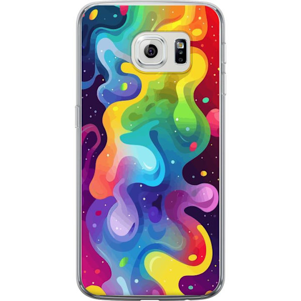 Samsung Galaxy S6 edge Genomskinligt Skal Color Splash Abstrakt Konst Design Färgstarkt Mönster Modern Populär Väggkonst Grafiskt Trend