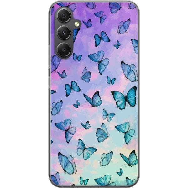Samsung Galaxy A15 5G Läpinäkyvä kuori Perhoset