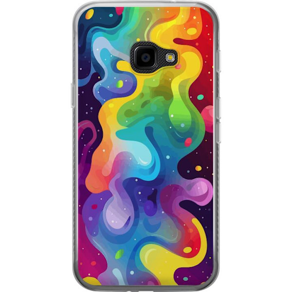 Samsung Galaxy Xcover 4 Läpinäkyvä kuori Väriläiskä Abstrakti Taide Suunnittelu Värikäs Kuvio Moderni Suosittu Seinätaito Graafinen Trendi