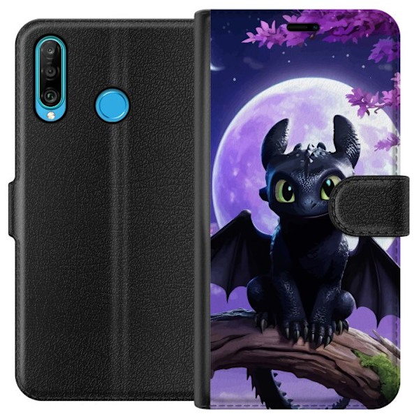 Huawei P30 lite Tegnebogsetui Dragetræneren