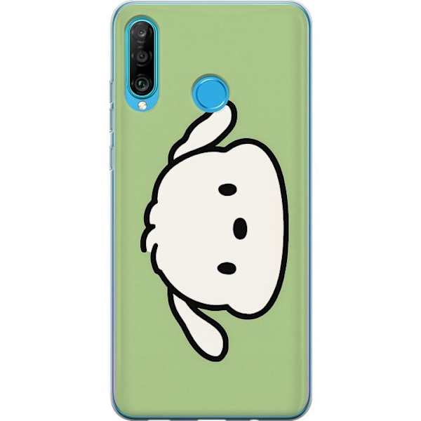 Huawei P30 lite Genomskinligt Skal Snoopy Flip