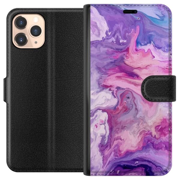 Kompatibel Tegnebogsetui til Apple iPhone 11 Pro Marmor Lilla