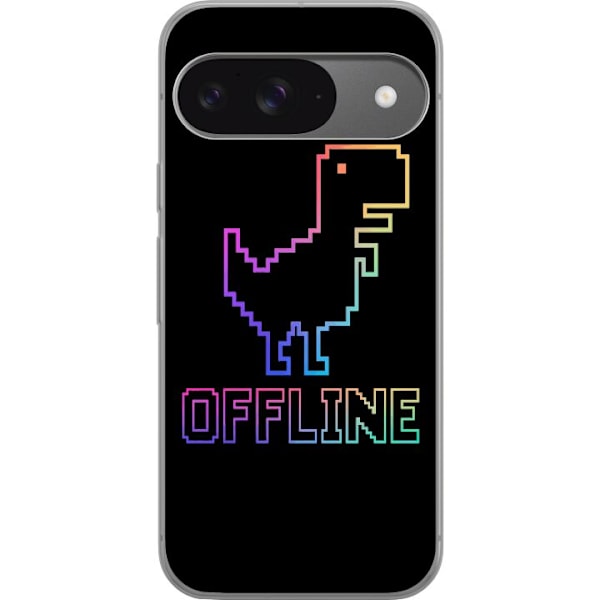 Google Pixel 9 Pro Läpinäkyvä kuori Offline Dinosaurus