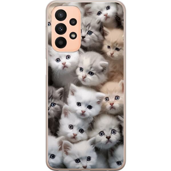 Kompatibelt Mobildeksel til Samsung Galaxy A23 Katter