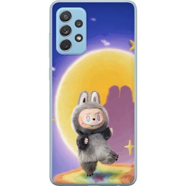 Samsung Galaxy A72 5G Läpinäkyvä kuori Labubu Neon Pop - Neonväri pop-taiteen hirviö