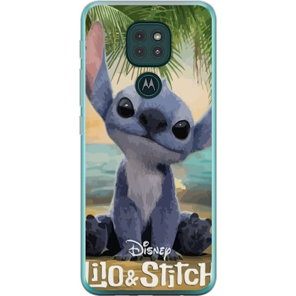 Motorola Moto G9 Play Genomskinligt Skal Stitch Kärleksfull