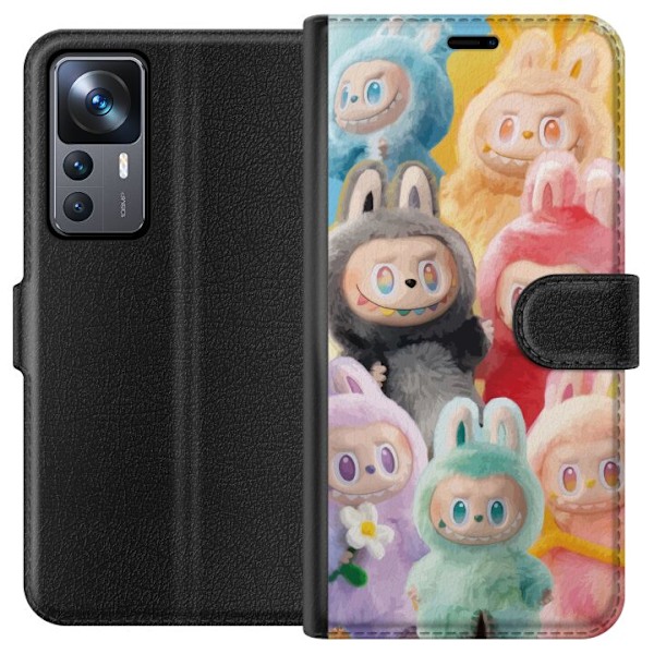 Xiaomi 12T Plånboksfodral Labubu Sketch Style – Handritat monster i tusch