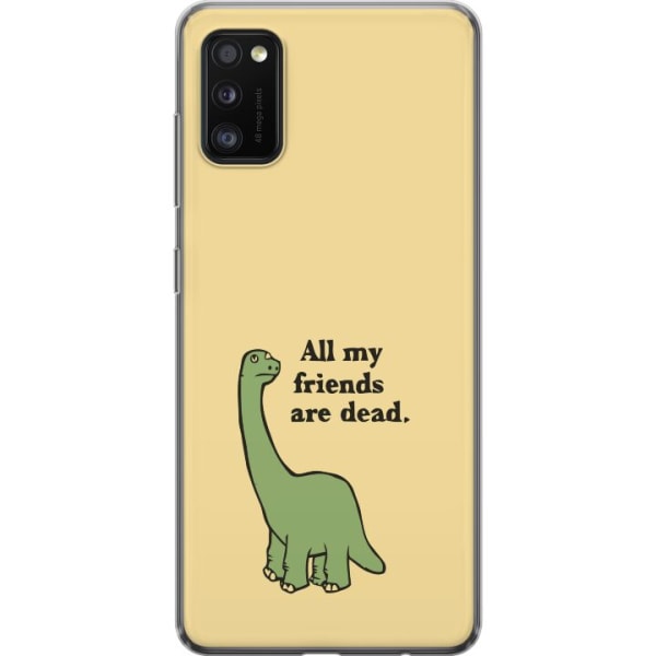Samsung Galaxy A41 Läpinäkyvä kuori Dinosaurukset