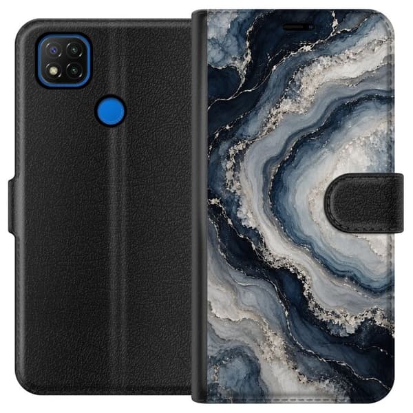 Kompatibel Tegnebogsetui til Xiaomi Redmi 9C Nattagat blå