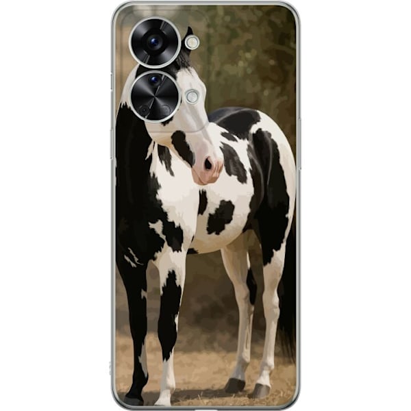 OnePlus Nord 2T Genomskinligt Skal Vacker Häst – elegant illustration av hästmotiv