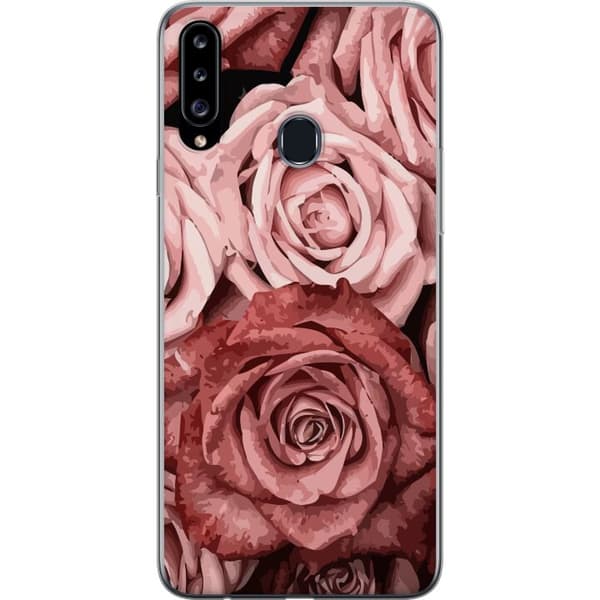 Kompatibelt Mobildeksel til Samsung Galaxy A20s Roser