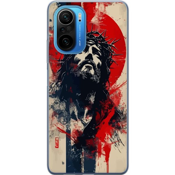 Xiaomi Poco F3 Läpinäkyvä kuori Jeesus ristillä - kristillinen aihe vahvalla symboliikalla uskosta ja toivosta