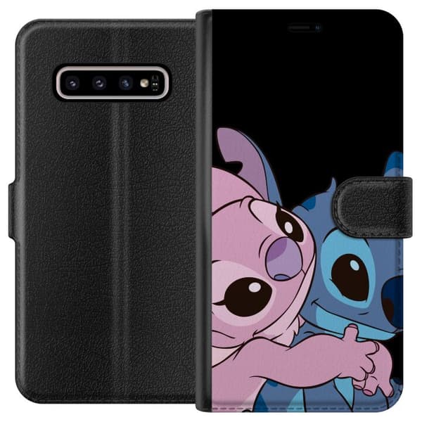 Kompatibelt Lommeboketui til Samsung Galaxy S10+ Lilo & Stitch