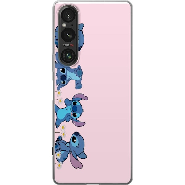 Sony Xperia 1 V Gennemsigtig cover  Stitch Grin & Leg – Perf