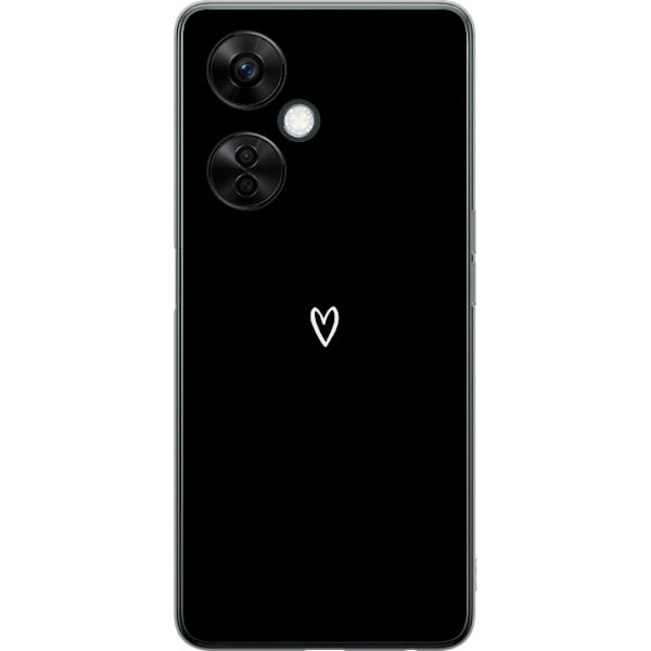 OnePlus Nord CE3 Läpinäkyvä kuori Musta Sydän