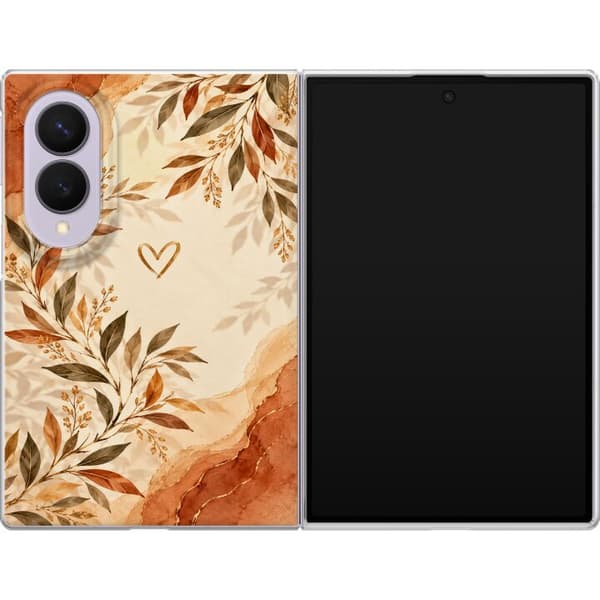Kompatibelt Mobildeksel til Samsung Galaxy Z Fold8 Høstblad oransje