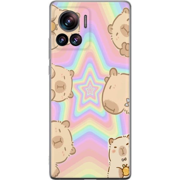 Motorola Edge 30 Ultra Genomskinligt Skal Kawaii Capybara Gala